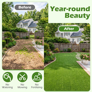 8 x 5 Feet Artificial Turf Rug with Low 0.3 inch Pile Height-S view 5