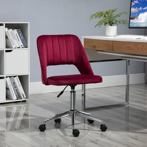 Mid Back Office Chair Velvet Fabric Swivel Scallop Shape Computer Desk Chair, Green – view 14