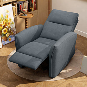 Power Recliner Chair, Dyed Fabric (Like Leathaire) Upholstered Recliner Chair with USB Ports, Footrest – view 14