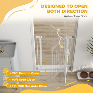 36" Easy Open Indoor Dog Gates for Doorways, House, Stair - White – view 4