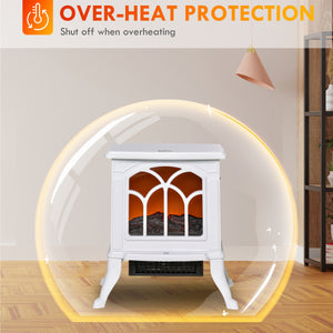 Electric Fireplace Heater, Freestanding Fireplace Stove with Realistic Flame, Overheat Protection – view 12