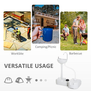 Portable Camping Sink — Hand Wash Station Basin with Recovery Tank, Soap Dispenser and Towel Holder