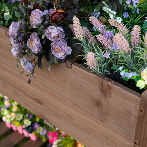 Raised Garden Bed with 8 Grids and Storage Shelf, Elevated Planter Box with Legs – view 7