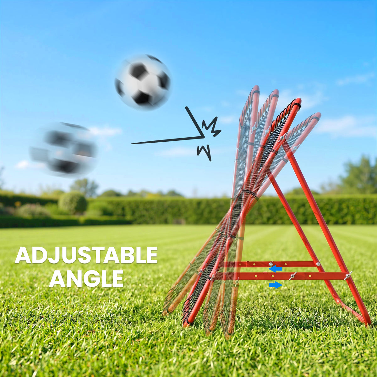 Volleyball Rebounder Net Football Training Aid Kickback Target Play Red – view 4