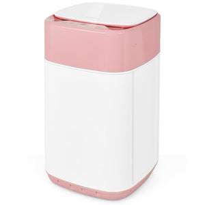 8lbs Portable Fully Automatic Washing Machine with Drain Pump-Pink view 9