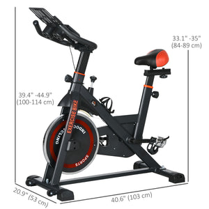 Soozier Adjustable Upright Stationary Exercise Bike with LCD Display, Suitbale for Beginer and Home Gym, Indoor Cycling Bike with Adjustable Resistance, White