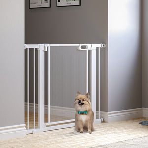 29.5"-32.3" Metal Pet Gate, w/ Auto Closing Door, Double Locking, Dog Gate for Doorways, Stairs, Hallways – view 21