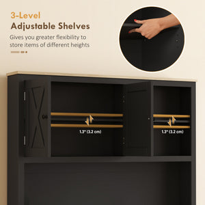 69" Pantry Cabinet with Charging Station, Kitchen Cabinet with Microwave Stand, Tilt-Out Trash Can Cabinet – view 4