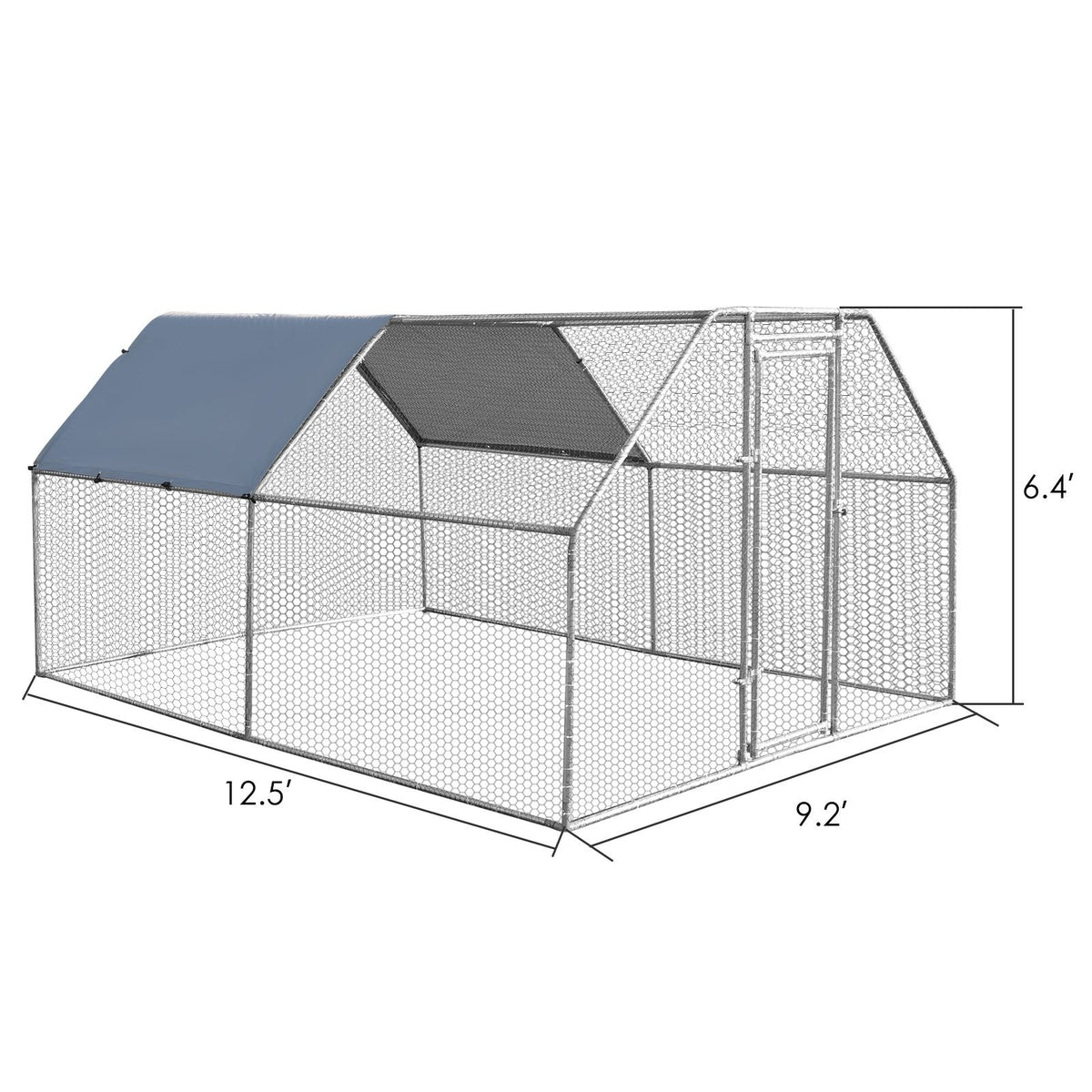 9.5 x 12.5 Feet Large Walk In Chicken Coop Run House view 4
