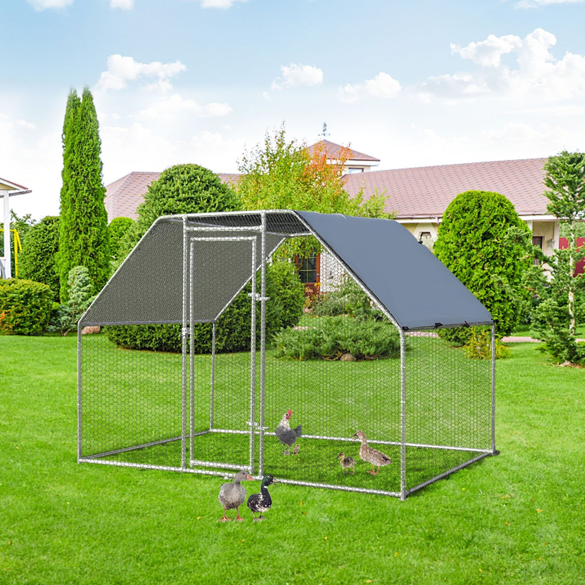 9.5 x 6.5 Feet Large Walk In Chicken Run Cage view 2