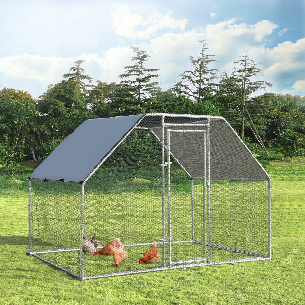 9.5 x 6.5 Feet Large Walk In Chicken Run Cage view 7