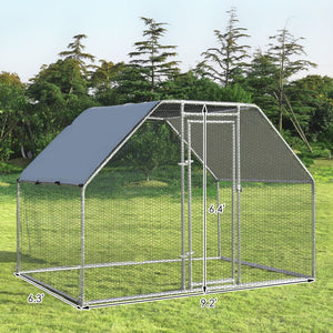 9.5 x 6.5 Feet Large Walk In Chicken Run Cage view 9