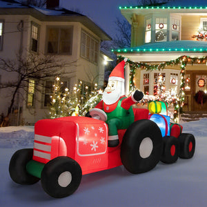 9 Feet Long Christmas Inflatables Santa Claus Decoration with Gifts view 2