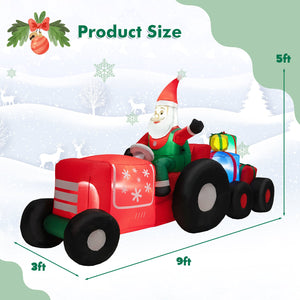 9 Feet Long Christmas Inflatables Santa Claus Decoration with Gifts view 4
