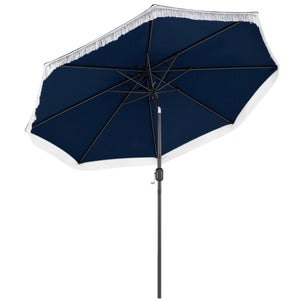 9 FT Patio Umbrella with Sun-Protective Canopy for Patio Garden Pool-Navy view 4