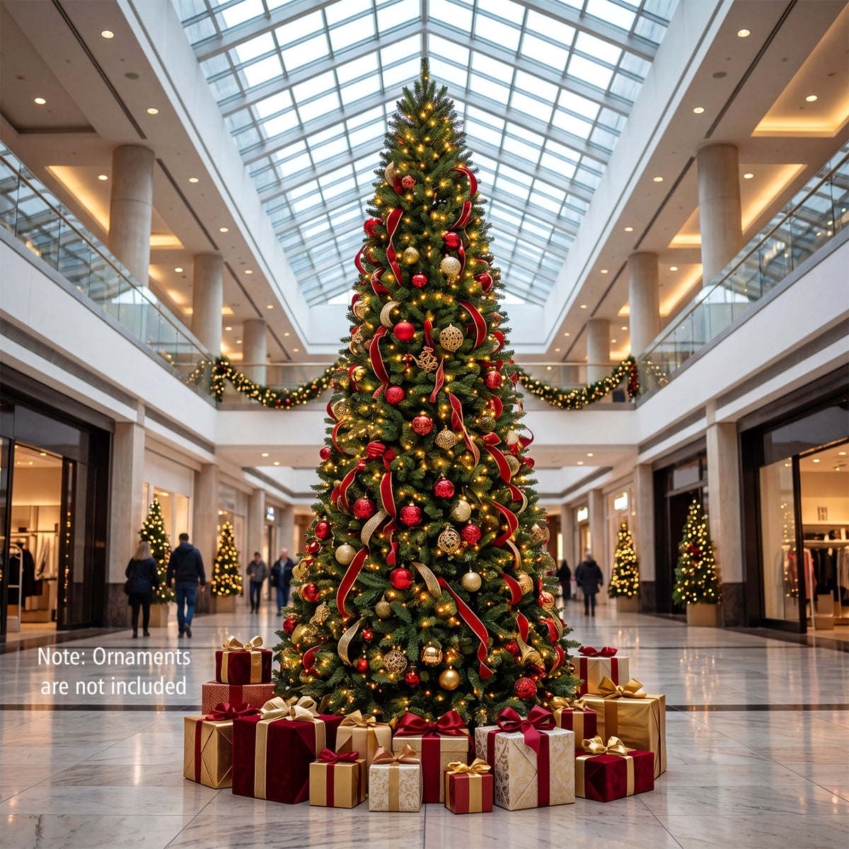9 FT Pencil Alpine Christmas Tree with 1345 Full Branch Tips and 550 Dual-Color LED Lights view 6