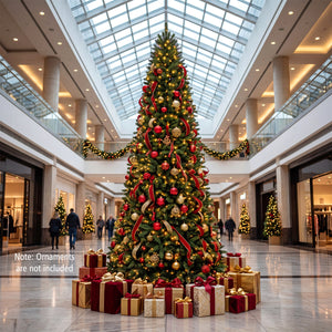 9 FT Pencil Alpine Christmas Tree with 1345 Full Branch Tips and 550 Dual-Color LED Lights view 6