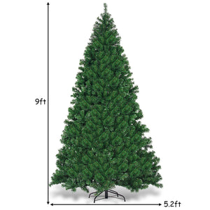 9 Feet Pre-Lit PVC Artificial Christmas Tree with 700 LED Lights view 4