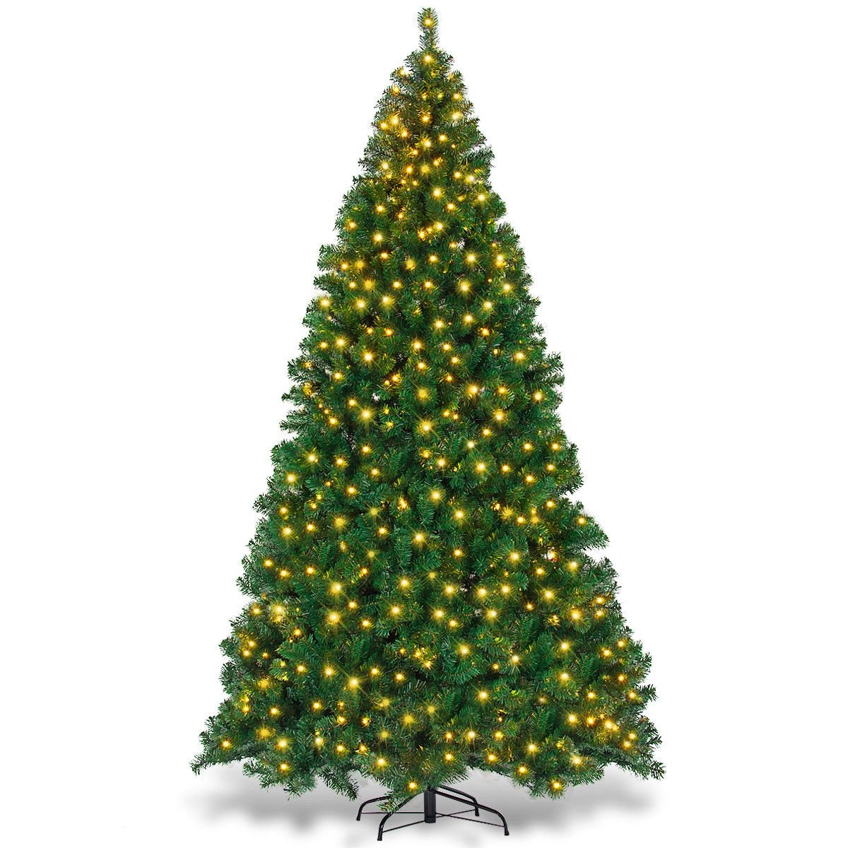 9 Feet Pre-Lit PVC Artificial Christmas Tree with 700 LED Lights view 5