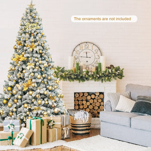 9 Feet Artificial Christmas Tree with Premium Snow Flocked Hinged view 6