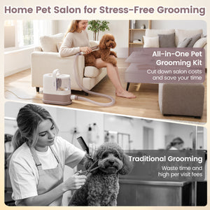 9-in-1 Dog Grooming Vacuum Kit for Shedding with 3 Suction Modes and Clippers for Dogs and Cats Home Cleaning view 9