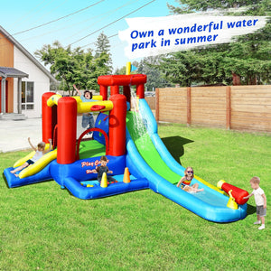 9-in-1 Inflatable Kids Water Slide Bounce House without Blower view 2