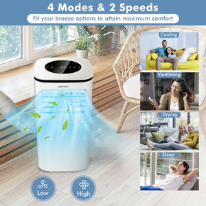 9000 BTU 3 in 1 Portable Air Conditioner with Fan and Dehumidifier-White view 3