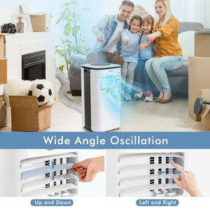9000 BTU 3 in 1 Portable Air Conditioner with Fan and Dehumidifier-White view 8