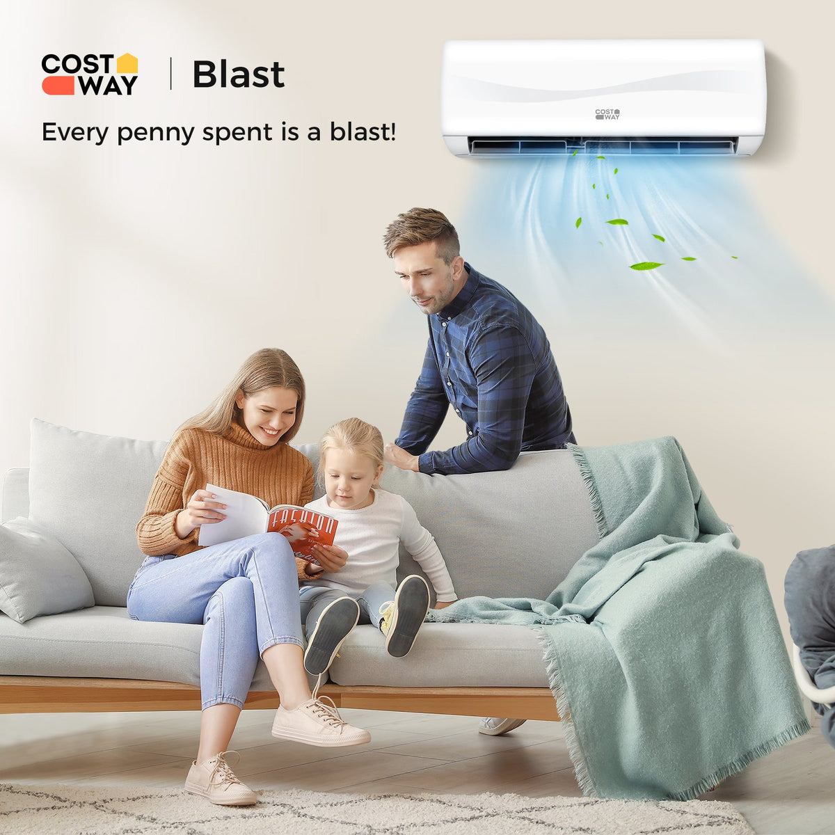 Blast Series 9000 BTU 17 SEER2 208-230V Ductless Mini Split Air Conditioner and Heater view 2