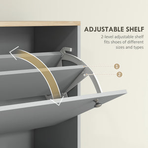 Shoe Storage with 3 Flip Drawers and Adjustable Shelves – view 11