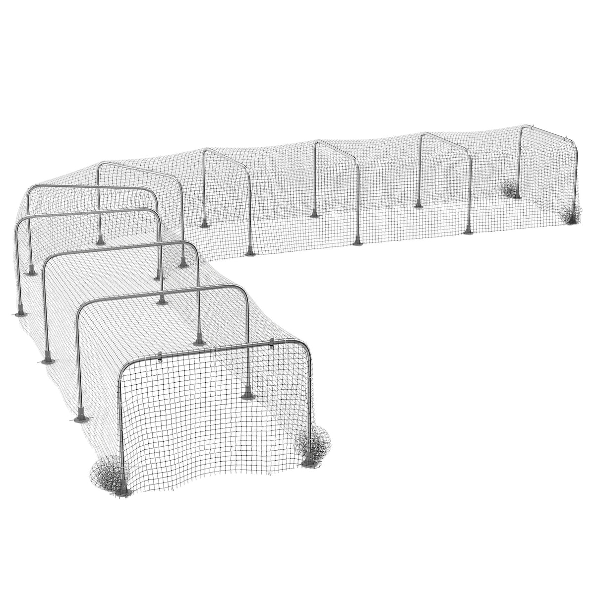 Extra Long Chicken Tunnel for Outside, 354" x 39" Galvanized Steel Chicken Run for 10-15 Chickens or Ducks