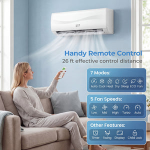 Blast Series 9100 BTU 20.5 SEER2 115V Mini Split Air Conditioner with Heat Pump view 6