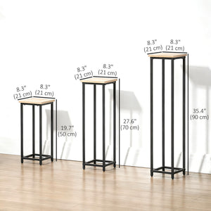 3 Packs Plant Stand Indoor, Metal Plant Stand Outdoor Plant Rack, Decorative Flower Display Holder for Patio Garden