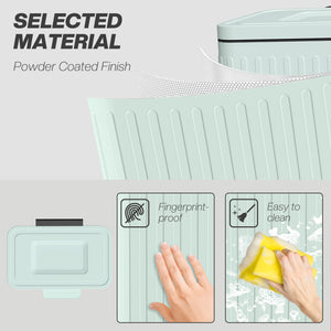 Trash Can, 2 x 5.3 Gallon (2 x 20 L) Garbage Can with Soft-Close Lid, Removable Inner Buckets for Kitchen Home Office