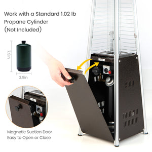 9500 BTU Portable Steel Tabletop Patio Heater with Glass Tube view 7