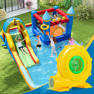 980W Bounce House Blower 1.31 HP Portable Air Pump Fan with Handle and Ground Stakes view 2