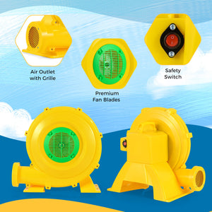 980W Bounce House Blower 1.31 HP Portable Air Pump Fan with Handle and Ground Stakes view 7