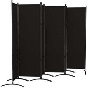6 Panel Folding Room Divider, UV30+ Privacy Screen, Indoor Outdoor Privacy Panel with Stable Base, Beige – view 8