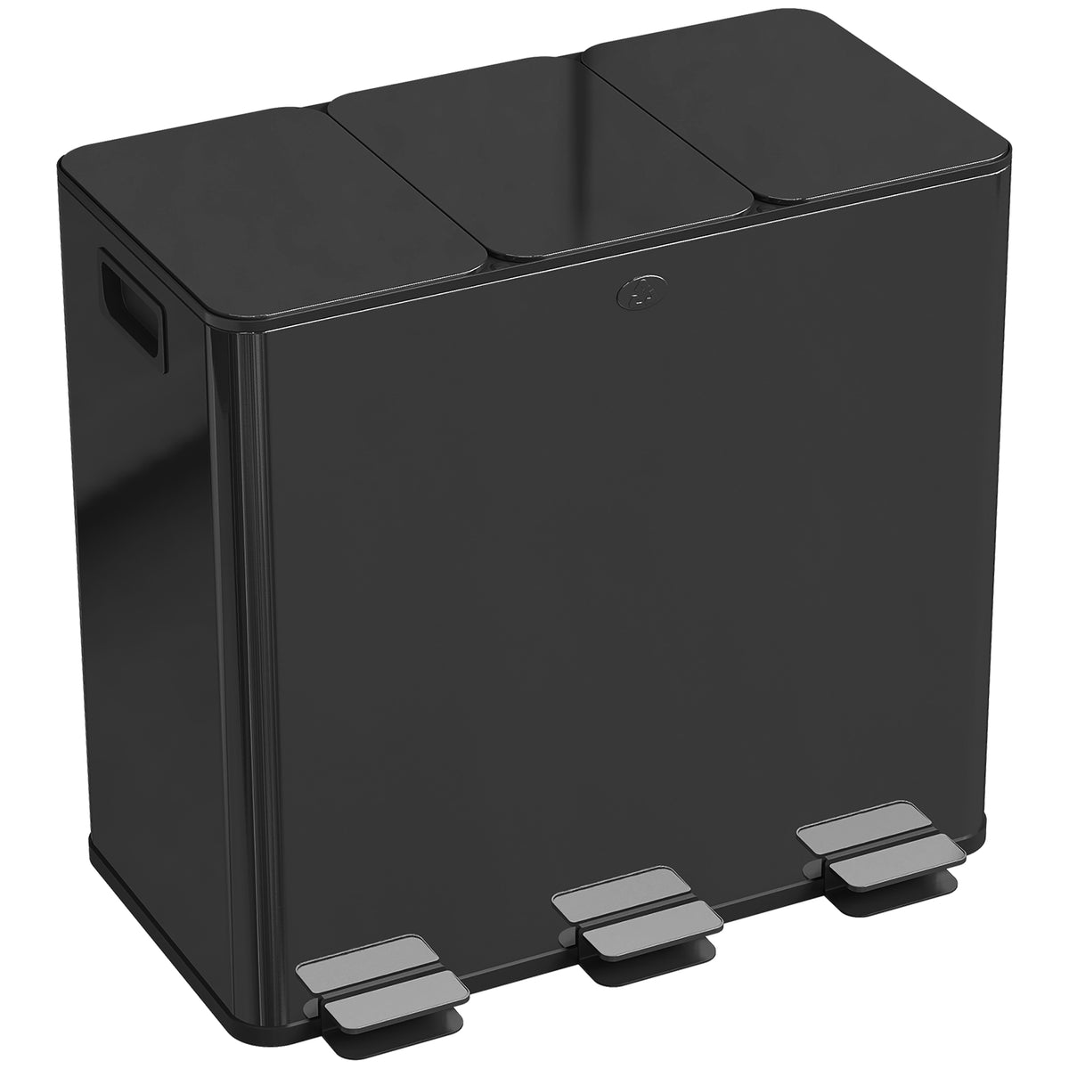 Garbage Bin, Soft-Close Trash Can with Foot Pedal, 3x5 Gallon (3x20 L) Garbage Can with Removable Inner