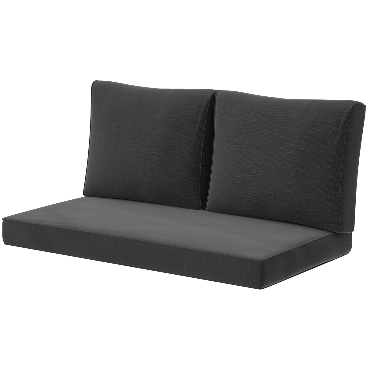 Outdoor Seat Cushions with Backrest, Loveseat Double Sofa Outdoor Furniture Cushions, Beige – view 8