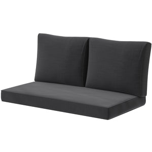Outdoor Seat Cushions with Backrest, Loveseat Double Sofa Outdoor Furniture Cushions, Beige – view 8