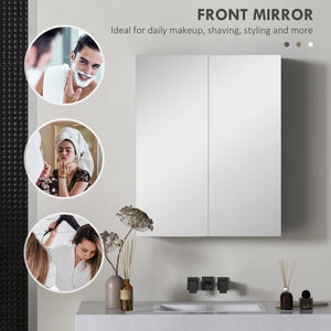 Wall Mount Medicine Cabinet with Mirror, Bathroom Mirror Cabinet Storage Organizer with Adjustable Shelf – view 19
