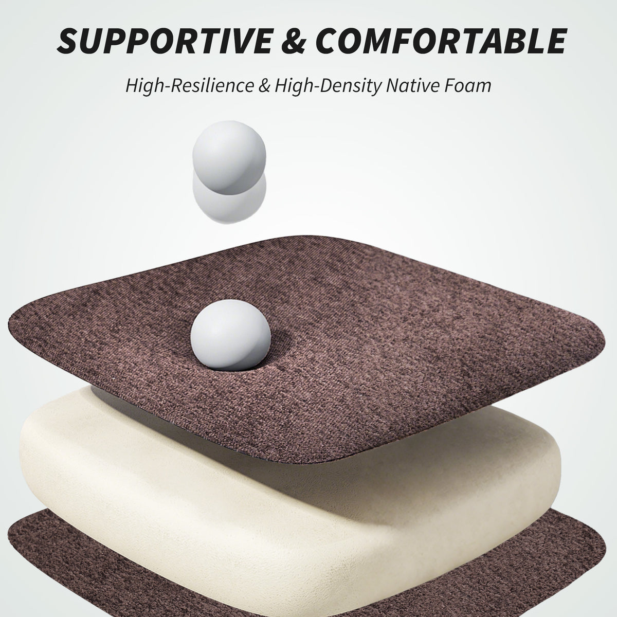 Reclining Executive Computer Desk Chair, Ergonomic Office Chair with Footrest and Thickly Padded, Coffee