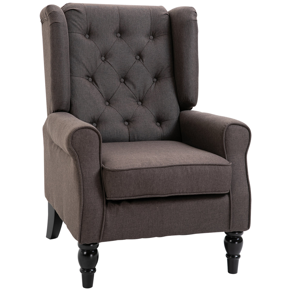 Fabric Accent Chair, Button Tufted Armchair, Upholstered Modern Living Room Chair – view 5