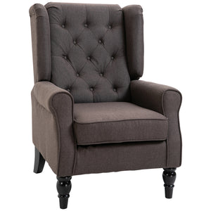 Fabric Accent Chair, Button Tufted Armchair, Upholstered Modern Living Room Chair – view 5
