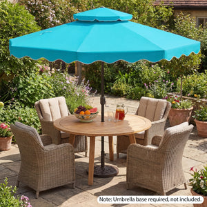 9 Feet Patio Umbrella with Push Button Tilt and Crank-Turquoise view 7