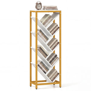 9-Tier Freestanding Bookcase for Hardcover Books-White view 4