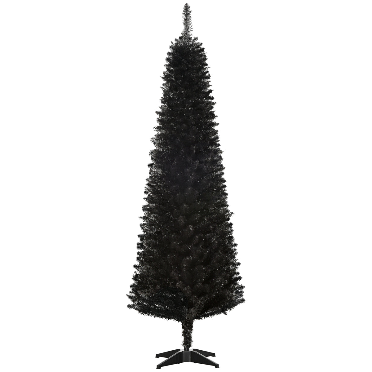 6 FT Christmas Tree Classic Tree Holiday Indoor Decoration, with Stable Plastic Base, White