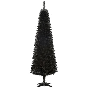 6 FT Christmas Tree Classic Tree Holiday Indoor Decoration, with Stable Plastic Base, White