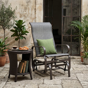 Patio Glider with Breathable Mesh Fabric, Outdoor Glider Chair, Garden Rocking Gliding Seat for Patio – view 9